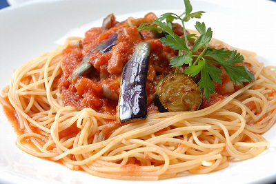 なすのパスタ　シーサイド・カプリ　知多半島ランチ